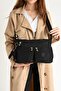 Ultra Light Black Shoulder Bag - Crossbody and Multi-Pocket (Model: 571-6R) - 2