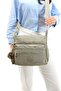 Ultra Lightweight Pocketed Shoulder Bag with Crisscross Straps , Mink Taupe color (Model: 571-6A) - 3