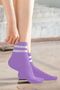 Striped Tennis Socks College Socks Unisex 2 Pieces Lilac