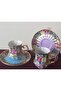 Lilac Turquoise Lebriz Porcelain Hand Painted Cup Set Double