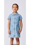 New Season Girls' Denim Dress with Zipper Detail - 4