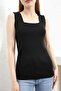 Corded Square Collar Black Women's Athlete - Thick Strap Basic Model
