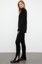 Black Ribbed Trousers Split Detail Knitwear Bottom-Top Suit Twoaw24Au00013 - 2