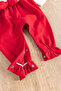 Heart patterned bowknot bandana baby girl romper - 5