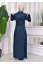 Zippered front Hooded-Belt Hijab Overcoat 1212 - 5