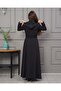 Hooded Belted Hijab Coat - 1231 - 5