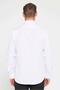 Modern Slim Fit Long Sleeve Cotton Easy-Iron Dobby Men's White Shirt - 5