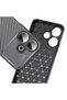 Redmi 13 4g Case Carbon Fiber Patterned Camera Protected Colorfast Black Silicone Cover - 4