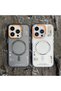 Apple iPhone 15 Pro Compatible Matte Magsafe Featured Camera Protection Frame Metal Key Case - 5