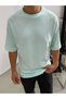 Oversize Green Basic Tshirt Crew Neck