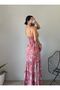 Long Dress with Straps - Pure Silk, Mirror Embroidery - 2