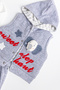 Baby Girl Set with Elephant Figure and Triple Vest - 3