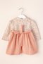 Velvet Baby Dress with Shirt Collar - 3