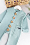 Natural Buttoned Hat Baby Girl/Boy Jumpsuit Set - 3