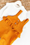 Frilly Buttoned Baby Girl Jumpsuit Salopet Bodysuit - 3