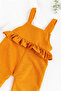 Frilly Buttoned Baby Girl Jumpsuit Salopet Bodysuit - 4