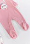 Leopard Figured Polka Dot Long Sleeve 2-Piece Baby Girl Jumpsuit Set - 4