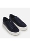 Navy Blue Genuine Leather Men's Casual Shoes - 2