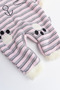 Hooded Plush Baby Girl Jumpsuit with Rabbit Figure - 5