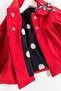 Baby Girl Coat with Balloon Sleeves and Collar - 3