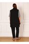 Black Large Size Sleeveless Denim Vest - Alia - 5