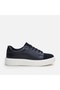 Navy Blue Genuine Leather Men's Casual Shoes