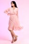 Women's Powder Lined Double Breasted Chiffon Dress - 4