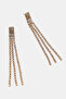 3 Rows Gold/silver Earrings Evening Dress Set with Zirconium Stones - 4