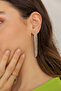 3 Rows Gold/silver Earrings Evening Dress Set with Zirconium Stones - 5