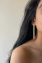 3 Rows Gold/silver Earrings Evening Dress Set with Zirconium Stones - 3