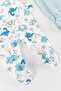 Dino Figured Long Sleeve 2-Piece Baby Boy Jumpsuit Set - 4