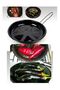 Black Enamel Roasting Set with Handle - Pan - 2