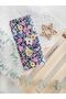 Poplin Fabric Spring Floral Navy Blue Background 100% Cotton 50X170 cm (1 Piece)