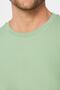 Men's Slim Fit Slim Fit 100% Cotton Soft Textured Patterned Green Crew Neck T-Shirt - 4