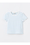 Crew Neck Striped Short Sleeve Girl's T-Shirt