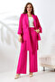 Two Piece Chiffon Sleeve Blazer Set - 8