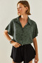 Women's Leopard Short Sleeve Patterned Viscose Shirt 40831005 - 2
