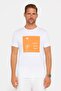 White Crew Neck T-Shirt - 100% Cotton, Soft Texture, Printed Slim Fit - 2