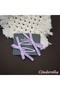 Korean Style Ribbon Bow Model Snap Clip Set Purple - Gift Cute Children's Snap Hair Clip
