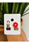 Red Flower Clip Children's Earrings - Non-perforated Ear Earrings - 3