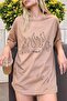 تي شيرت نسائي كبير الحجم مطبوع عليه مينك أنجل - 2