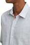 Men's Striped Slim Fit Shirt - Long Sleeve, 100% Cotton Linen, Sports Collar Blue - 3
