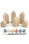 Wooden House Painting Set Wooden Blocks Painting Set Montessori