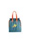 Turquoise Emoji Pattern Waterproof Wet & Dry, Dirty & Clean, Beach & Pool Functional Bag - 2