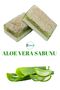 100% Handmade Natural Loofah Fiber Pure Aloe Vera Extract Repairing Milky Aloe Vera Soap - 3