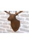 Natural Wood Laser Cut Rustic Living Room Sconce Wall Decor with Walnut Deer Head Design (Bulb Included) - 8