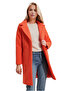 Women's Orange Lined Oversize Cashmere Teddy Trench Coat - 3