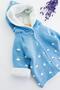 Hooded Blue Baby Boy Double Layer Knitwear Cardigan - 3