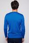 Men's Slim Fit Crew Neck Blue Knitwear Sweater - 5