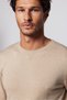 Men's Slim Fit Crew Neck Stone Color Knitwear Sweater - 2